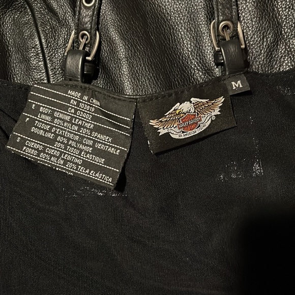 Harley-Davidson Black Leather Tank Top - Picture 4 of 7
